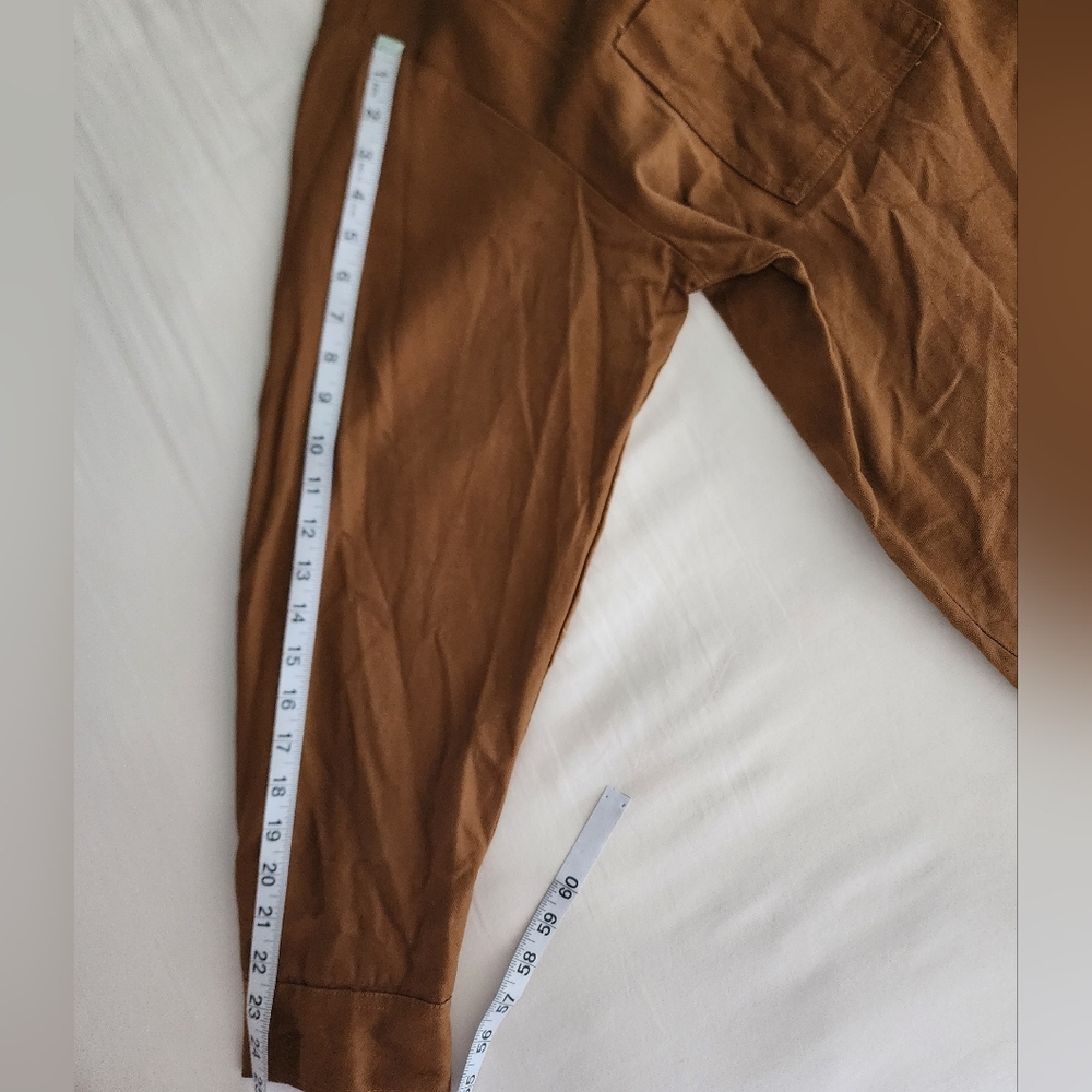 Mens's Wrangler Brown Button-Up Jacket With Hood - image 8